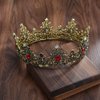 S SNUOY Baroque Crowns for Women Vintage Queen Crowns Full Round Metal Crown Costume Tiara Jeweled-Black