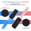 HOFASON 4Pcs Pedicure Foot Files Callus Remover with Double Sided, Professional Foot Scrubber for Feet at Home or Salon Care, Can Be Used On Both Dry and Wet Feet for Dead Skin (Blue&Pink)