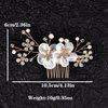 VMila Wedding Pearl Hair Comb Wedding Hair Comb Bridal Hair Accessories Pearl Flower Hair Accessories For Women Girls Wedding Hair Accessories (Cloth Flower)