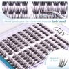 GAQQI Lash Clusters Volume & Fluffy Eyelash Clusters 10-14mm Cluster Lashes 120PCS, Cluster Eyelash Extensions C Curl, Ultra-thin & Soft Clear Band False Lashes Wide Band (WING)