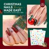 SAVILAND Christmas Gel Nail Polish Set: 6 Color Glitter Red Green Gold Silver Gel Polish Nail Art Stickers Liner Brush Castor Oil Vitamin E Nail Kit Party Christmas Limited Series Gifts