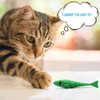 Adusa Interactive Cat Toys Catnip Toys Cat Toothbrush Chew Toys,100% Natural Rubber Bite Resistance Catnip Cat Treat Toys,Crayfish Shape Cats Teeth Cleaning Dental Care Toys