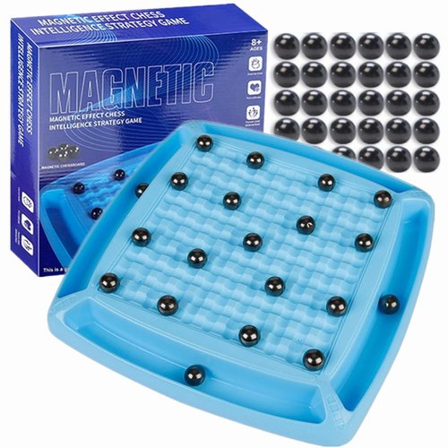 Magnetic Chess Game, Portable Magnetic Chess Game with Stones - 30 Stones, Fun Table Top Multiplayer Strategy Game. (30 Round Magnets)