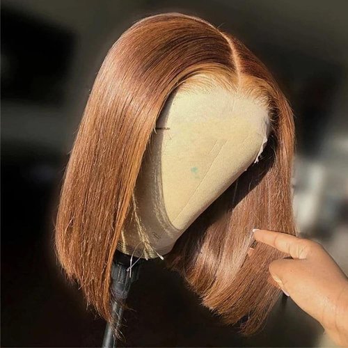 13X4 Straight HD Transparent #4 Brown Bob Wig Human Hair Wear and Go Glueless Wigs Human Hair Pre Plucked Pre Cut Bob Frontal Wigs With Baby Hair Chocolate Brown Bob Lace Front Wigs For Black Women