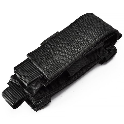 YAKEDA Multitool Pouch Sheath Folding Knife Sheath Pouch for Belt Molle Flashlight Mag Pouch (Black)