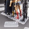 FIGURESLAB 100Packs Star Was Black Series 6 inch Action Figure Stand with Peg, 1/12 Clear Toy Figuras Display Support Stands, Figures Organizer Bases Holder Accessories - Multi-Pegs - Square