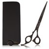 Bucchelli 6.5 Inch Left Handed Shears for Hair Cutting - Japanese 440A Inch Barber Scissors - Micro Bevel Edge with Adjustable Tension Knob - Hair Shears Black (Black Left 6.5")