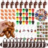 Aoriher 158 Pcs Football Party Favors Set Bulk Sport Non Woven Gift Bags Slap Bracelets Mini Bouncy Balls Toy Whistle Keychains Sticker Stampers for Sport Party Supplies(Football)
