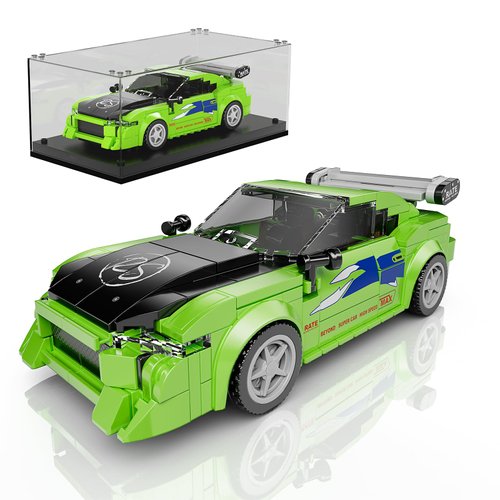 Mould King Speed Champion Eclipsecross JDM Car Models Building Sets, 27033 Model Car Kit Building Blocks Car Building Toys with Display Case, Race Car Building Kits for Adults and Kids Age 8+(338PCS)