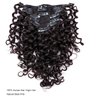Anrosa Water Wave Clip in Hair Extensions Human Curly Hair Natural Black 1B Double Weft Water Wave Curly Clip ins Extensions for Black Women Clip on Wave Hair Extension 16 Inch 120 Gram