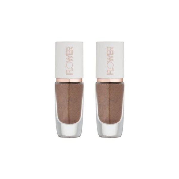 FLOWER BEAUTY Watercolor Eye Tint | Rose Water-Infused Pigmented Illuminating Liquid Eyeshadow | Fast-Drying, Long Lasting, Buildable, Blendable Eye Makeup – Twilight Wash (Pack of 2)