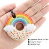 AmazingM Rainbow Donut Sensory Chew Teether for Boys and Girls,Food Grade Silicone Safety Chewy Teething Toy for Kids with Autism, ADHD,Oral Motor,Teething,Biting Needs