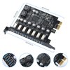 MZHOU 7 Port PCI Express Expansion Card, USB 3.0 7 Port Front Expansion Card, Connect 7 Devices Expanded