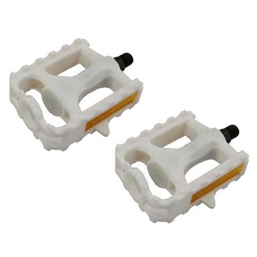 Alta Plastic 861 MTB Bike Pedals, Multiple Sizes and Colors (White, 1/2")