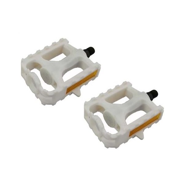 Alta Plastic 861 MTB Bike Pedals, Multiple Sizes and Colors (White, 1/2")
