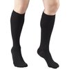 Truform 20-30 mmHg Compression Stockings for Men and Women, Knee High Length, Closed Toe, Black, Medium