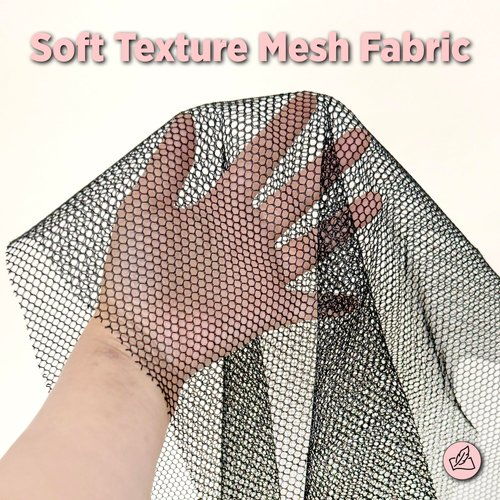 Donna Deluxe Weaving Net 17.5" X 26" Black Weaving Net for Crochet Hairstyles Womens Crochet Cap Womens Weaving Net for Hair Black Wig Cap for Hair, 1PC