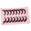 Gmagictobo False Eyelashes Fluffy Cat Eye Lashes Pack Natural Look 3D Faux Mink Lashes Fox Eye Fake Eyelashes 8 Pairs