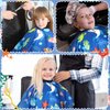 FEBSNOW 3 Pack Kids Hair Cutting Cape Professional Hairdressing Salon Cape for Children Salon Barber Styling Coloring Hair Hair Cutting Cape Accessories（3 Style）
