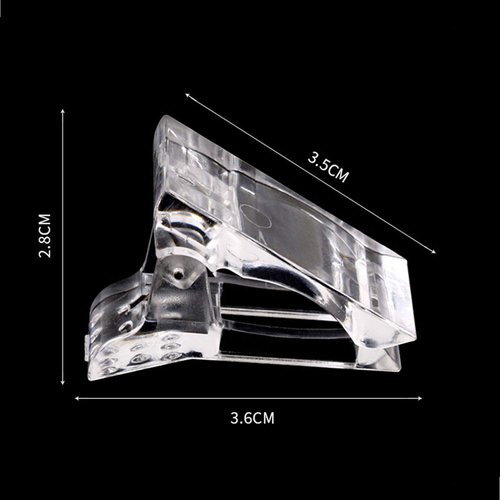 12Pcs Nail Tips Clip for Quick Building Polygel Nail Forms Nail Clips for Polygel Finger Nail Extension UV LED Builder Clamps Manicure Nail Art Tool with 1Pcs False Nail Tip Trimmer