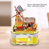 Mievayo 3D Puzzles Wooden Music Box Pastoral Windmill DIY Music Box kit Birthday Gift for Boys and Girls