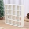 1: 12 Dollhouse Miniature Wood Storage Rack 16 Grid Shelves White White Storage Shelf Doll House Furniture Decor