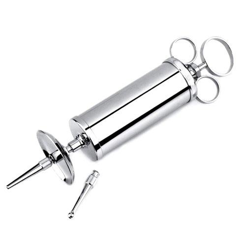 SURGICAL ONLINE Ear Wax Removal Syringe 4 OZ - Brass with Chrome Finish Ideal for Household, EMT, Firefighter, Police, Medical Student, School and Hobby