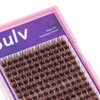 Sulv Lash Cluster S001# Dark Brown Color Lashes 144pcs Clusters D Curl 8mm,10mm,12mm,14mm,16mm,18mm,20mm to Choose Lashes Extensiond Kit Lashes Wispy Lashes Extensions (S001 Dark Brown-16mm)