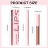 evpct Retractable 1Pcs Lip Liner Pencils and 1 Pcs Lip Gloss Makeup Set for Shaping & Sculpting Lips, Orange Red Long-Lasting Waterproof Matte Rich Lip Colors Liner Crayon Liquid Lipstick 03#