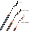 POZILAN - 6 PCS Eyebrow Eyeliner Pencils, Waterproof Eye Brow Pencil, Soft Textured, Easy to Color, Long Lasting, Deeply Pigmented, 0.05Oz (Light Tea,Brown, Gray)