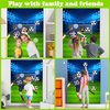 PLULON Soccer Party Games for Kids Pin The Soccer on The Goal Birthday Party Games Football Poster with Soccer Ball Stickers for Soccer Birthday Party Supplies Classroom Family Activities