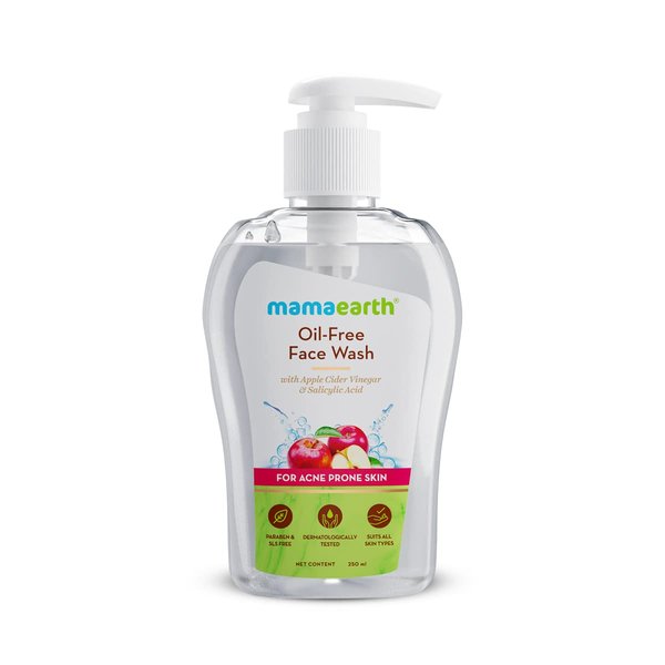Mamaearth Oil-Free Face Wash with ACV & Salicylic Acid | Clears Excess Oil & Removes Grime | Gives a Healthy Glow | Suits Acne Prone Skin | 8.45 Fl Oz/250 ml