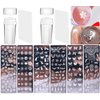 10 Pcs Nail Stamp Template Kit French, Contains 2 Stamper 2 Squeegee 6 Pattern Templates， for DIY Nail Decor Easy French Style Nail Art Designs, Nail Stamper Stencil Plates Set Manicure Nail Supplies