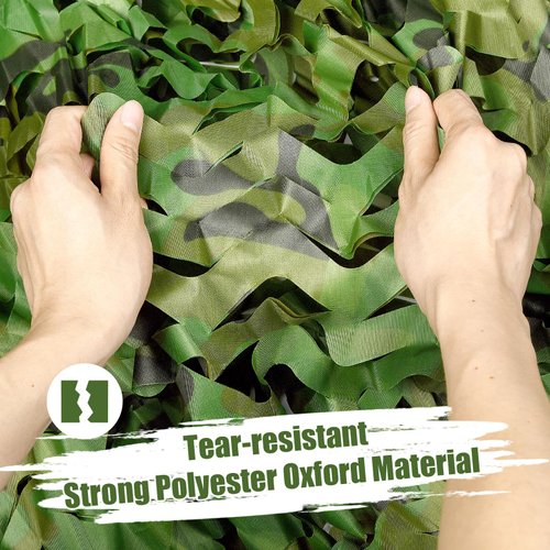 iunio Camo Netting Camouflage Netting, Camo Net Bulk Roll Camouflage Mesh Nets for Hunting Blind Deer Stand Military Party Decorations Sunshade Camping Shooting (4.9ftx3.28ft/1.5x1m, Army Green)