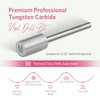 AIRSEE Tungsten Carbide Acrylic Nail Drill Bit Efile Electric File Machine Head Tip for Manicure Polishing Art Remove Gel 3/32" 2 Way Professional Tech Flat Top Cylinder Barrel Medium-M