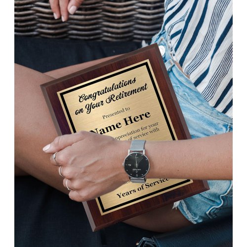 Customized Retirement Plaque 8x10 - Personalized Gift for Co-worker - Award for Women and Men - Customize Now!