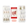 KISS imPRESS No Glue Mani Press On Nails, Design, Astound', White, Short Size, Squoval Shape, Includes 30 Nails, Prep Pad, Instructions Sheet, 1 Manicure Stick, 1 Mini File