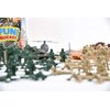 Sunny Days Entertainment Military Battle Group Bucket Over 100 Assorted Soldiers and 20 Accessories Toy Play Set for Kids, Boys and Girls | Plastic Army Men Figures with Storage Container