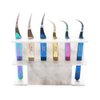 Mekupeu 6 Holes Marble Tweezers Holder Eyelash Extension Supplies Display Stand Tweezer Shelf Holder 1 PCS