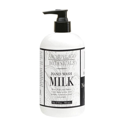 Archipelago Botanicals Hand Wash Milk Liquid Hand Soap, Moisturizing Daily Hand Wash with Soap Pump, Kitchen or Bathroom Hand Soap, 17.0 Fl. Oz.