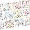 Christmas Nail Art Stickers, Snowflake Nail Decals Water Transfer Colorful Snowmen Reindeer Bell Merry Christmas Happy New Year Xmas Tree Winter Nail Tattoo Stickers (12 Sheets)