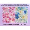 Jinnyous Jewellery Watercolor Flower Polymer Clay Image Transfer Sheet Paper Set of 4 (4 sheets (1 of each))