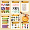 Springflower 168pcs Halloween Stationery Set for kids, Halloween Party Favors set, Halloween Stationery gift kit, Halloween Goody Bag Fillers including Pencil, Eraser, Ruler, Notepad, Stamper, Sticker