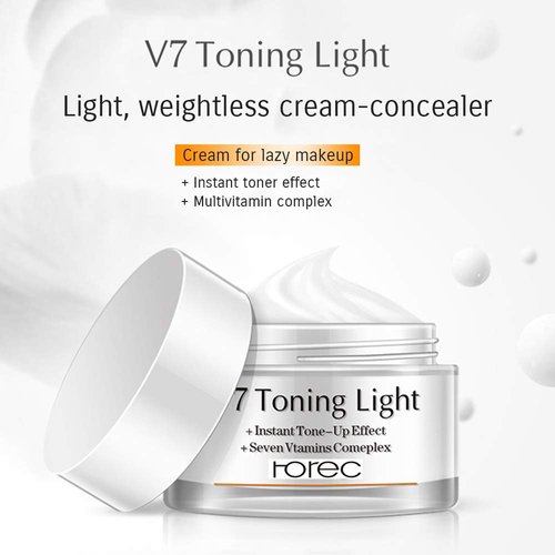 BIOAQUA V7 Toning Light Cream For Lazy Makeup Multivitamin Complex Oat Hyaluronic Acid Concealer Moisturizing 50g