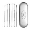 Calibear Ear Curette Earwax Removal Kit - Professional Quality Stainless Steel Set of 6 pcs Ear Picks Ear Curettes in a Tin Storage Box - Comfortable Efficient Ear Wax Removal Ear Wax Cleaning