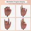Practice Hand for Acrylic Nails，Nail Practice Hand with Stand Bracket, Flexible Bendable Silicone Nail Practice Fake Hand, Nail Training Mannequin Hand for Acrylic Nails for Beginners, Nail Tech