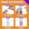SpriteGru Flower Craft Kit for Kids, Make Your Own Flower Bouquet with Buttons and Colorful Petals, Art Vase and Craft DIY Activity Gift for Boys & Girls Age 4 5 6 7 8 9 10 Year Old (2 Glass Vase)