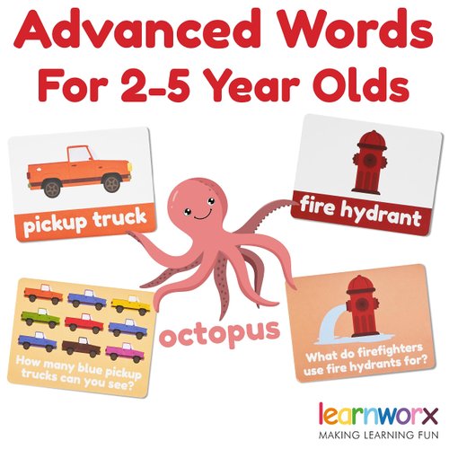 Advanced Flash Cards for Toddlers 3-5 Years – 101 Flashcards – Preschool Flash Cards – Kindergarten Flash Card for Kids – Toddler Learning – Educational Gift - for Ages 3, 4, 5 & 6