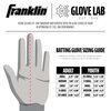 Franklin Sports 2nd-Skinz Batting Gloves - White/White - Youth X-Small