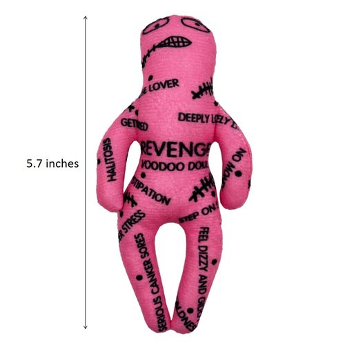 Stitch-Witch Halloween Decor, 3 Voodoo Dolls and 10 Skull Head Pins, Revenge Voodoo Doll, EX Lover Voodoo Doll, Bad Boss Voodoo Doll